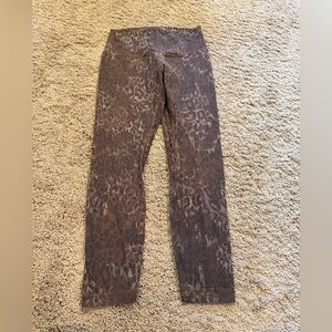 Lululemon Cheetah print align leggings brick red